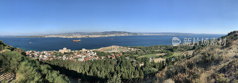 Panoramic aerial view of Çanakkale